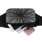 Black And White Hyperspace Print Waist Bag