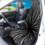 Black And White Hyperspace Print Waterproof Car Seat Cover