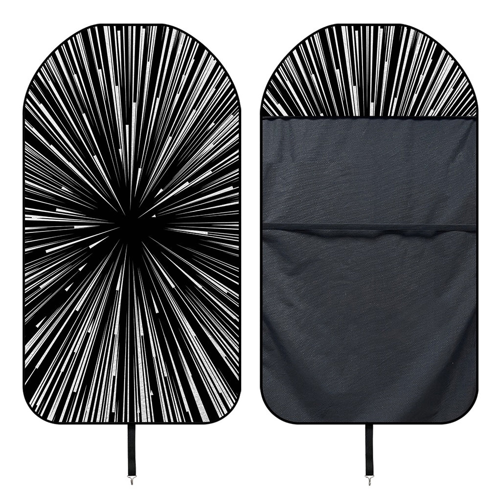 Black And White Hyperspace Print Waterproof Car Seat Cover