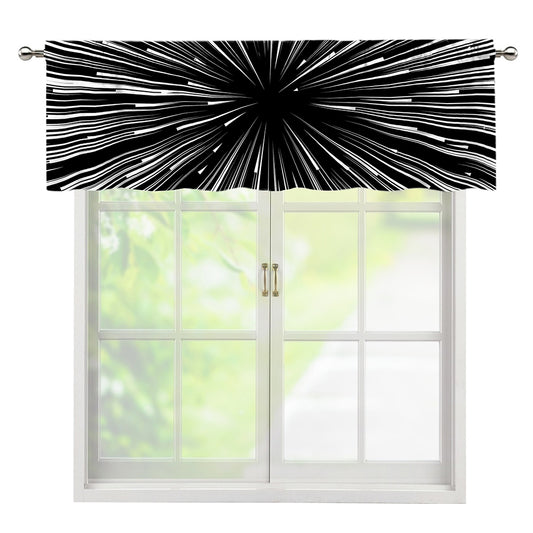 Black And White Hyperspace Print Window Valance