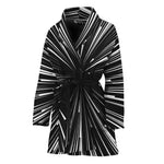 Black And White Hyperspace Print Women's Bathrobe