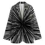 Black And White Hyperspace Print Women's Blazer