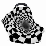 Black And White Hypnotic Illusion Print Baby Seat Cover