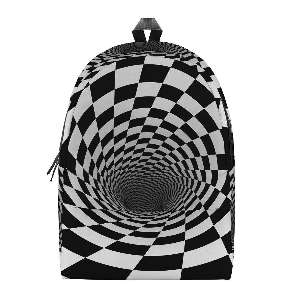 Black And White Hypnotic Illusion Print Backpack