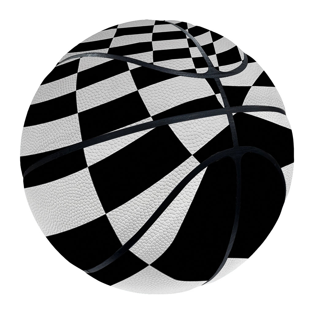 Black And White Hypnotic Illusion Print Basketball