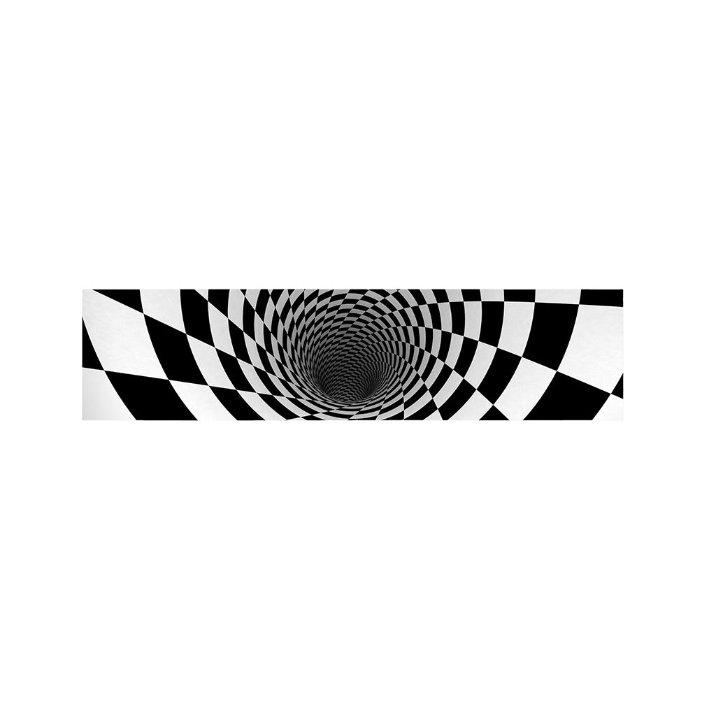 Black And White Hypnotic Illusion Print Bed Runner