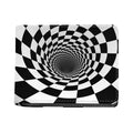 Black And White Hypnotic Illusion Print Bifold Wallet