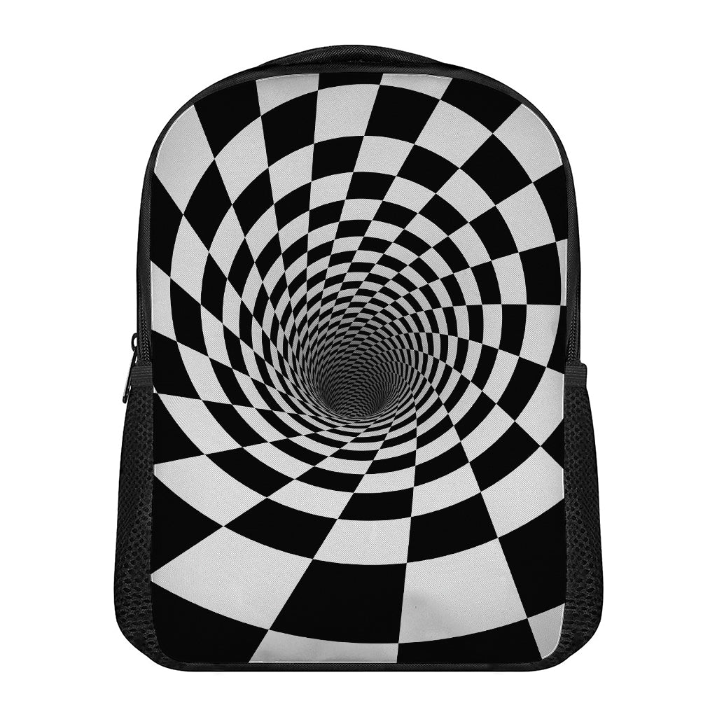 Black And White Hypnotic Illusion Print Casual Backpack