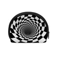 Black And White Hypnotic Illusion Print Coin Purse