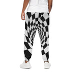Black And White Hypnotic Illusion Print Cotton Pants