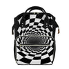 Black And White Hypnotic Illusion Print Diaper Bag