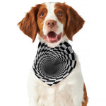 Black And White Hypnotic Illusion Print Dog Bandana