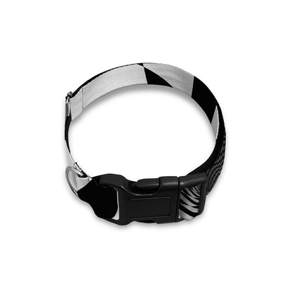 Black And White Hypnotic Illusion Print Dog Collar