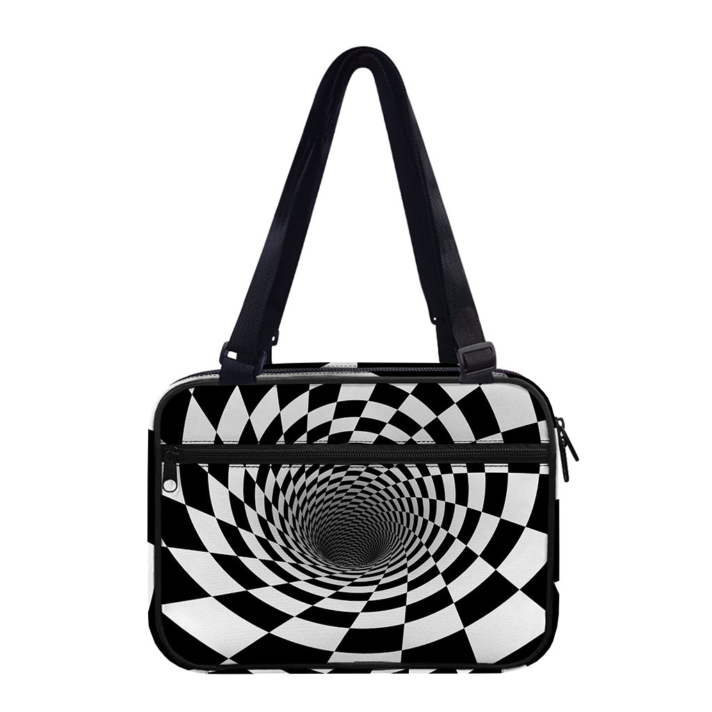 Black And White Hypnotic Illusion Print Double Strap Bible Bag