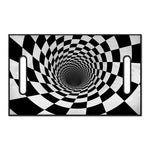 Black And White Hypnotic Illusion Print Golf Cart Seat Cover