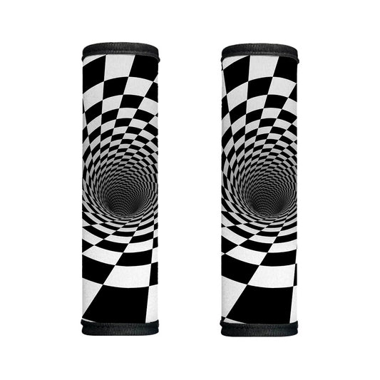 Black And White Hypnotic Illusion Print Handle Covers