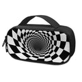 Black And White Hypnotic Illusion Print Portable Cooler Travel Case
