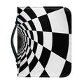 Black And White Hypnotic Illusion Print Leather Bible Cover