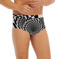 Black And White Hypnotic Illusion Print Men's Briefs