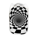 Black And White Hypnotic Illusion Print Mesh Laundry Hamper