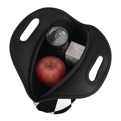 Black And White Hypnotic Illusion Print Neoprene Lunch Bag