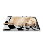 Black And White Hypnotic Illusion Print Pet Cooling Mat Cover