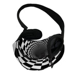 Black And White Hypnotic Illusion Print Pet Sling Carrier