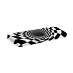 Black And White Hypnotic Illusion Print Piano Keyboard Cover