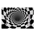 Black And White Hypnotic Illusion Print Placemat