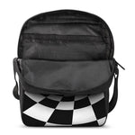 Black And White Hypnotic Illusion Print Rectangular Crossbody Bag