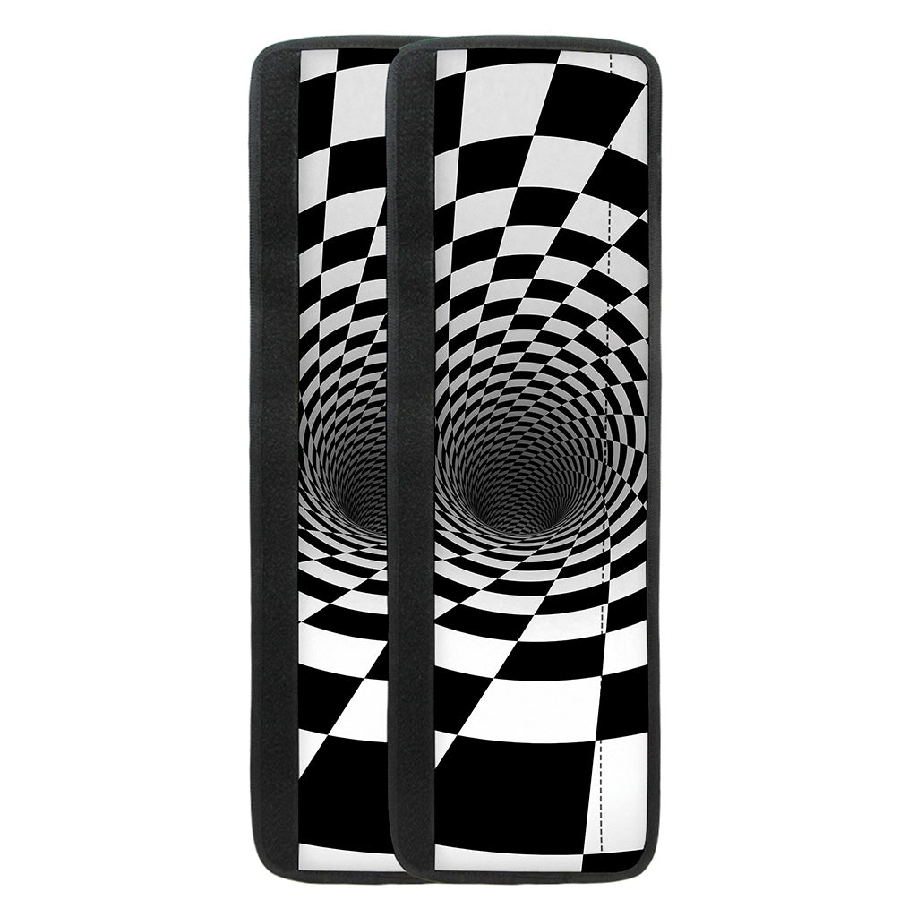 Black And White Hypnotic Illusion Print Refrigerator Handle Covers