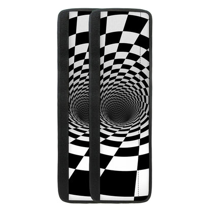 Black And White Hypnotic Illusion Print Refrigerator Handle Covers