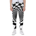 Black And White Hypnotic Illusion Print Joggers