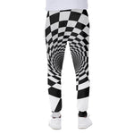 Black And White Hypnotic Illusion Print Scuba Joggers