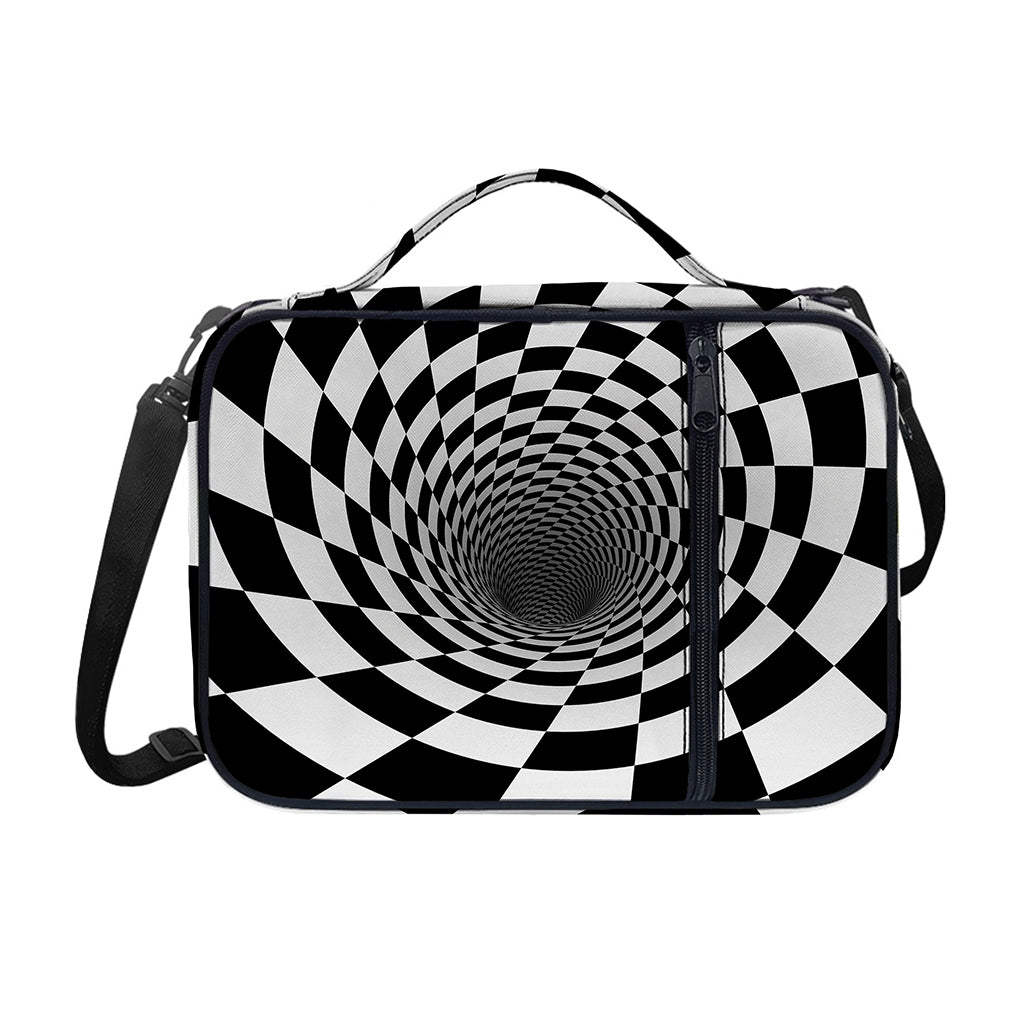 Black And White Hypnotic Illusion Print Shoulder Strap Bible Bag