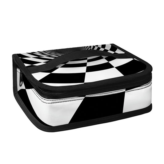 Black And White Hypnotic Illusion Print Small Lunch Bag