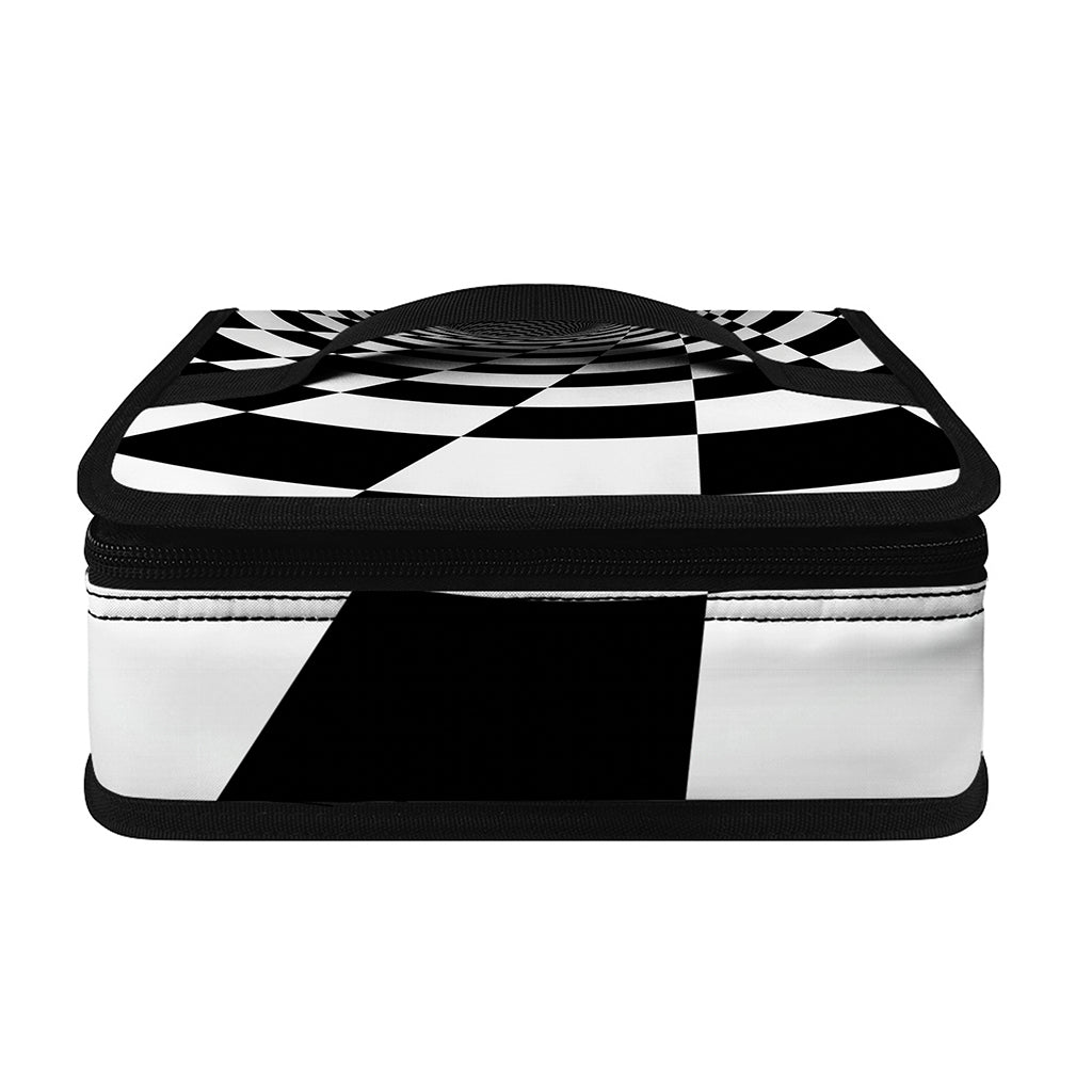 Black And White Hypnotic Illusion Print Small Lunch Bag