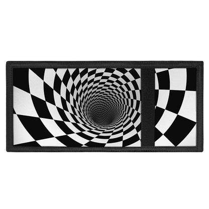 Black And White Hypnotic Illusion Print Trifold Wallet