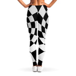 Black And White Hypnotic Illusion Print Women's Leggings