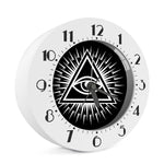 Black And White Illuminati Print Alarm Clock