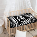 Black And White Illuminati Print Baby Crib Sheet
