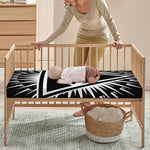 Black And White Illuminati Print Baby Crib Sheet
