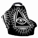 Black And White Illuminati Print Baby Seat Cover