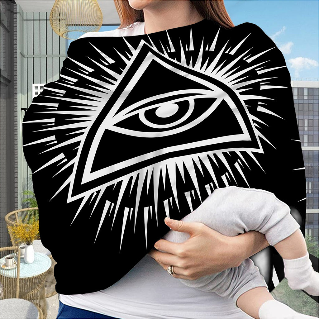 Black And White Illuminati Print Baby Seat Cover