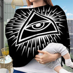 Black And White Illuminati Print Baby Seat Cover