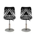 Black And White Illuminati Print Bar Stool Covers
