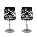 Black And White Illuminati Print Bar Stool Covers