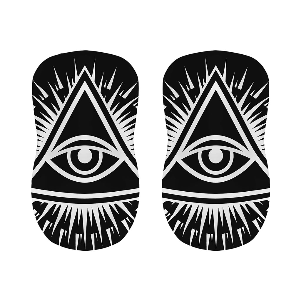 Black And White Illuminati Print Bar Stool Covers