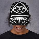 Black And White Illuminati Print Baseball Cap