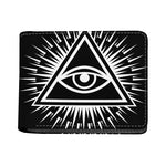 Black And White Illuminati Print Bifold Wallet